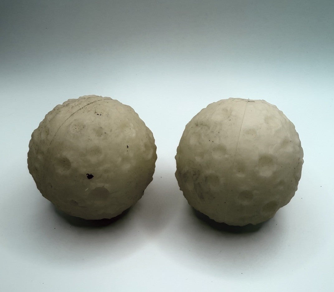 Vintage Rubber Moon Balls Space Crater Toy Balls 2 Inch Retro Novelty Lot of 2