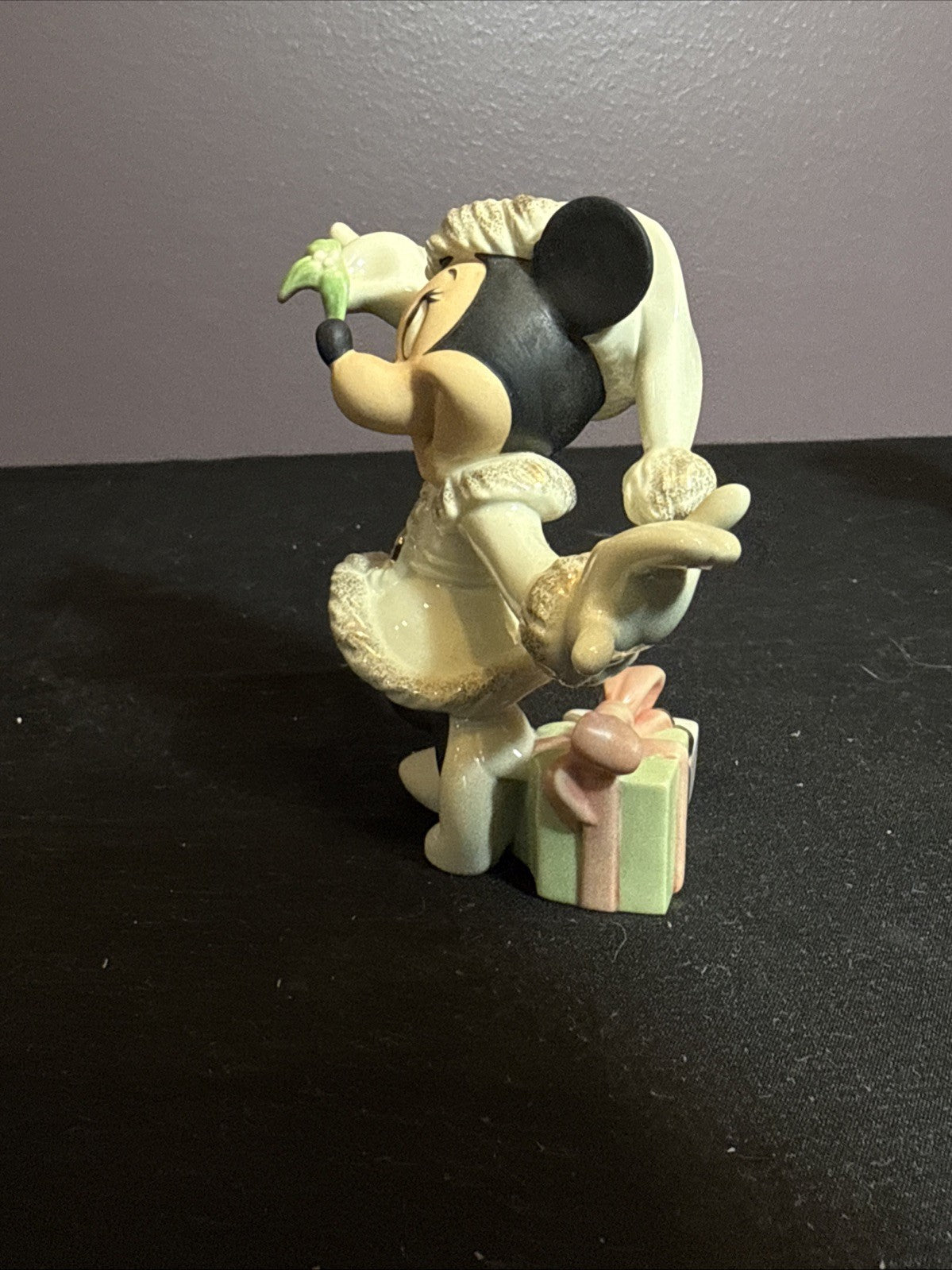 Lenox Disney Figurines Set Mickey Minnie Pluto Holiday 24K Gold No Box No COA