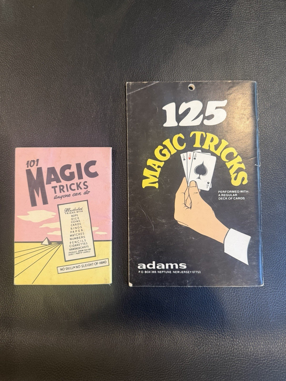 Vintage SS Adams Magic Tricks Booklet Lot 101 Tricks 125 Card Tricks Vintage