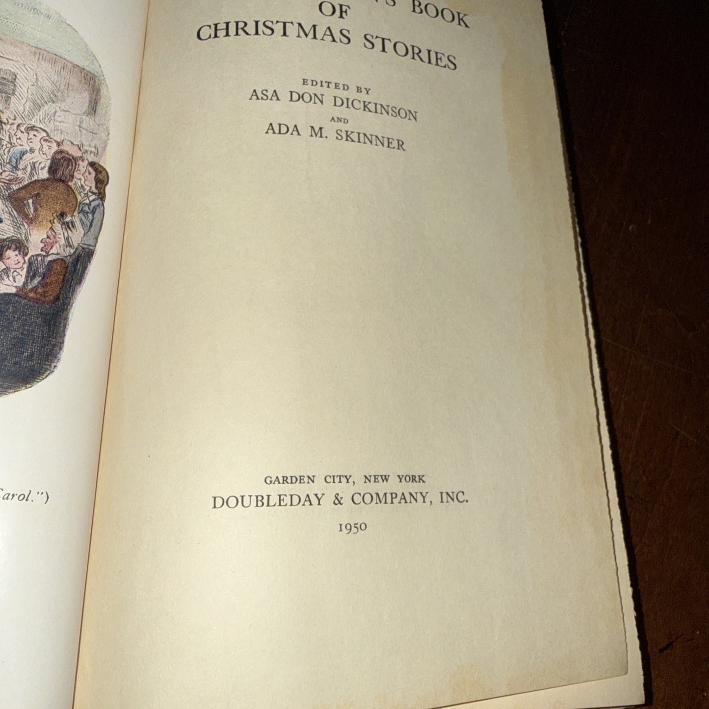Vintage Children's Book Of Christmas Stories Asa Dickinson 1950 Hardcover