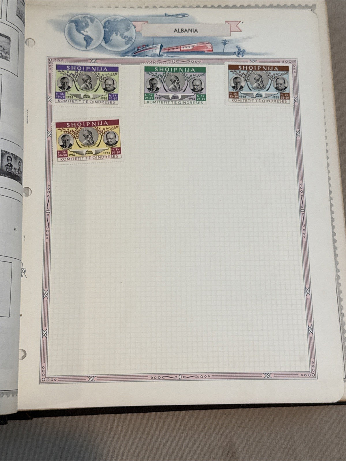 Worldwide Stamp Album Collection Comprehensive Many Stamps Canceled Mint Vintage
