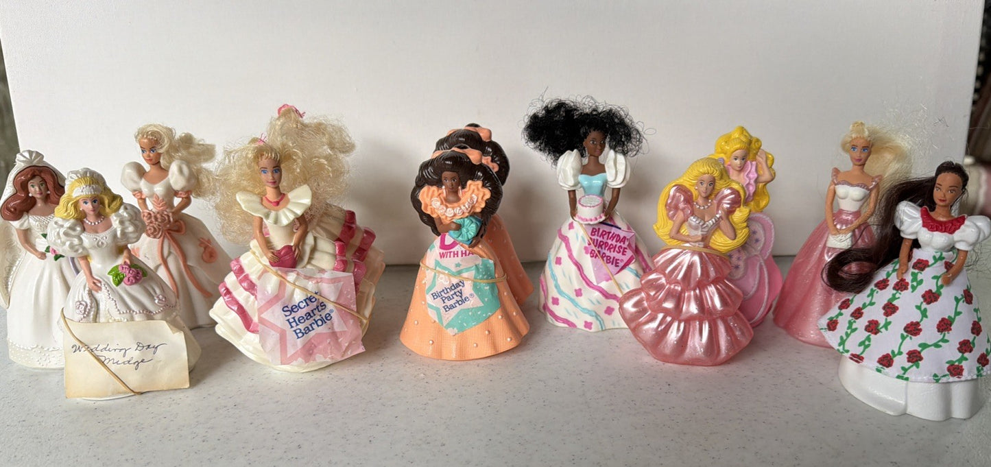 Vintage 1990s McDonald's Barbie Happy Meal Figures Secret Hearts Midge 12pc Lot