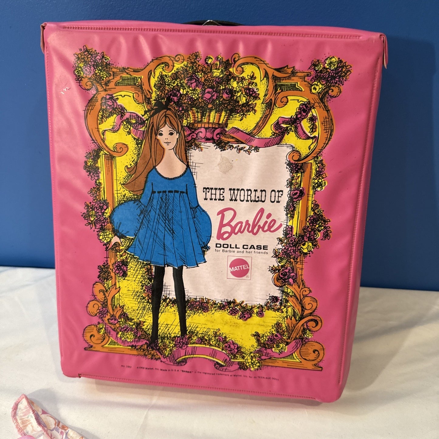 Vintage Barbie Doll Case (1968) with Clothes Accessories & Autograph Book (1996)