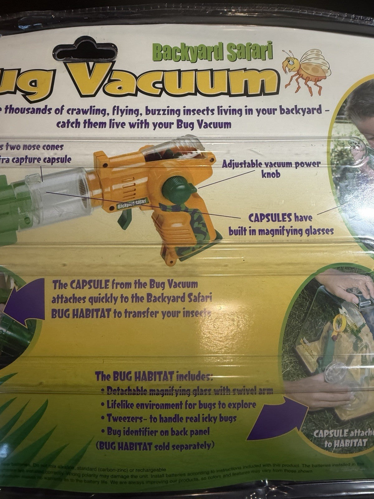 Backyard Safari Bug Vacuum Catch Release Educational Insect Toy New Package Kids
