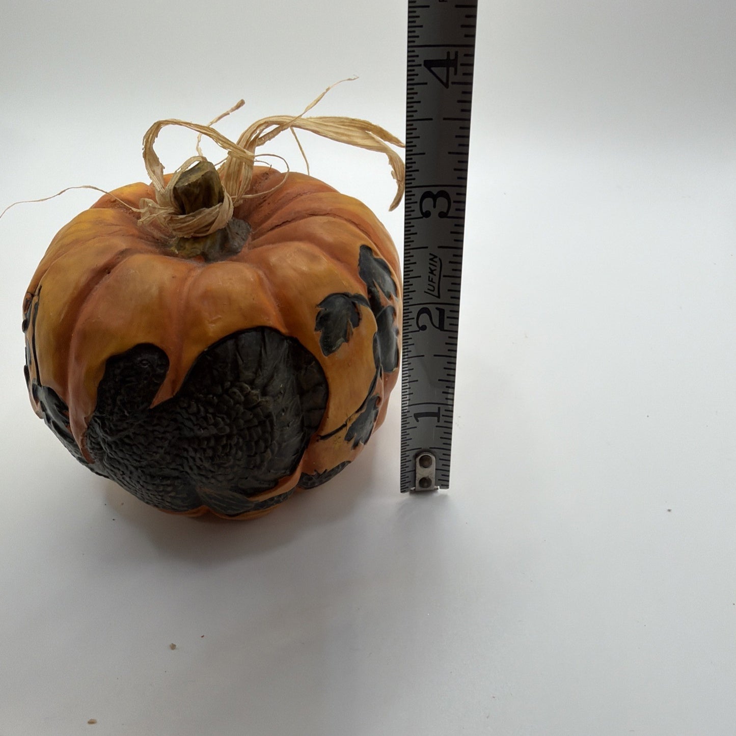Hand Carved Wooden Pumpkin Turkey Scene Direct International Ohio