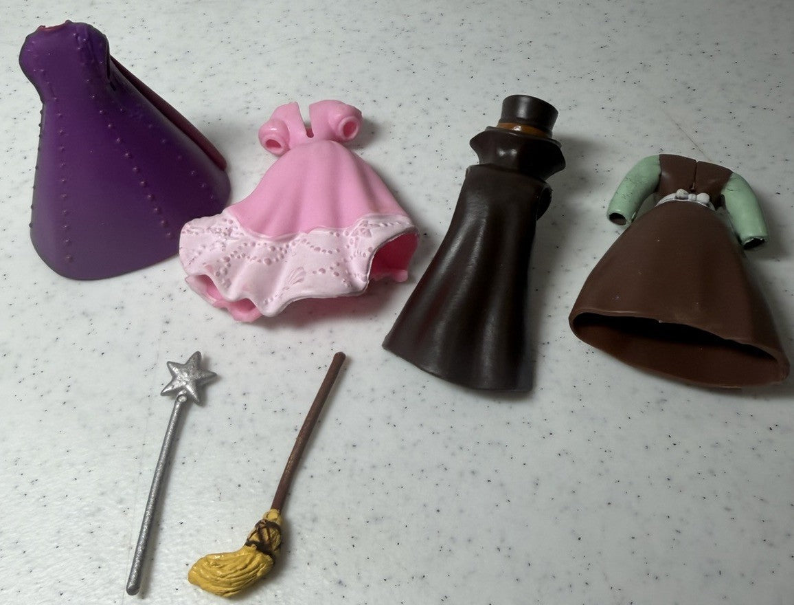 Disney Princess Magiclip Cinderella Doll Dress Cape Wand Accessories Lot Mattel