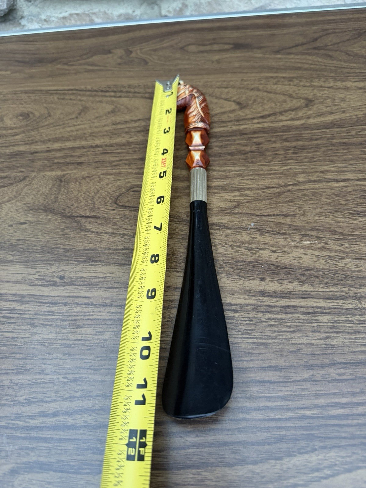 Vintage Horse Head Shoe Horn 12" Plastic Boot Dressing Aid