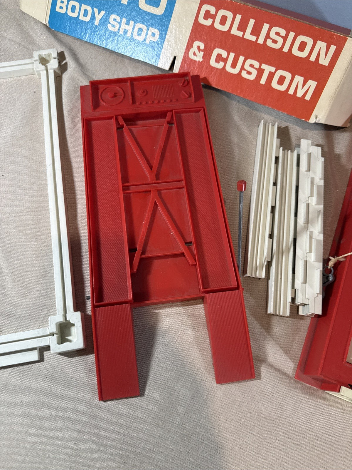 Vintage Topper Toys Johnny Service Gas Station Playset Car with Box Incomplete