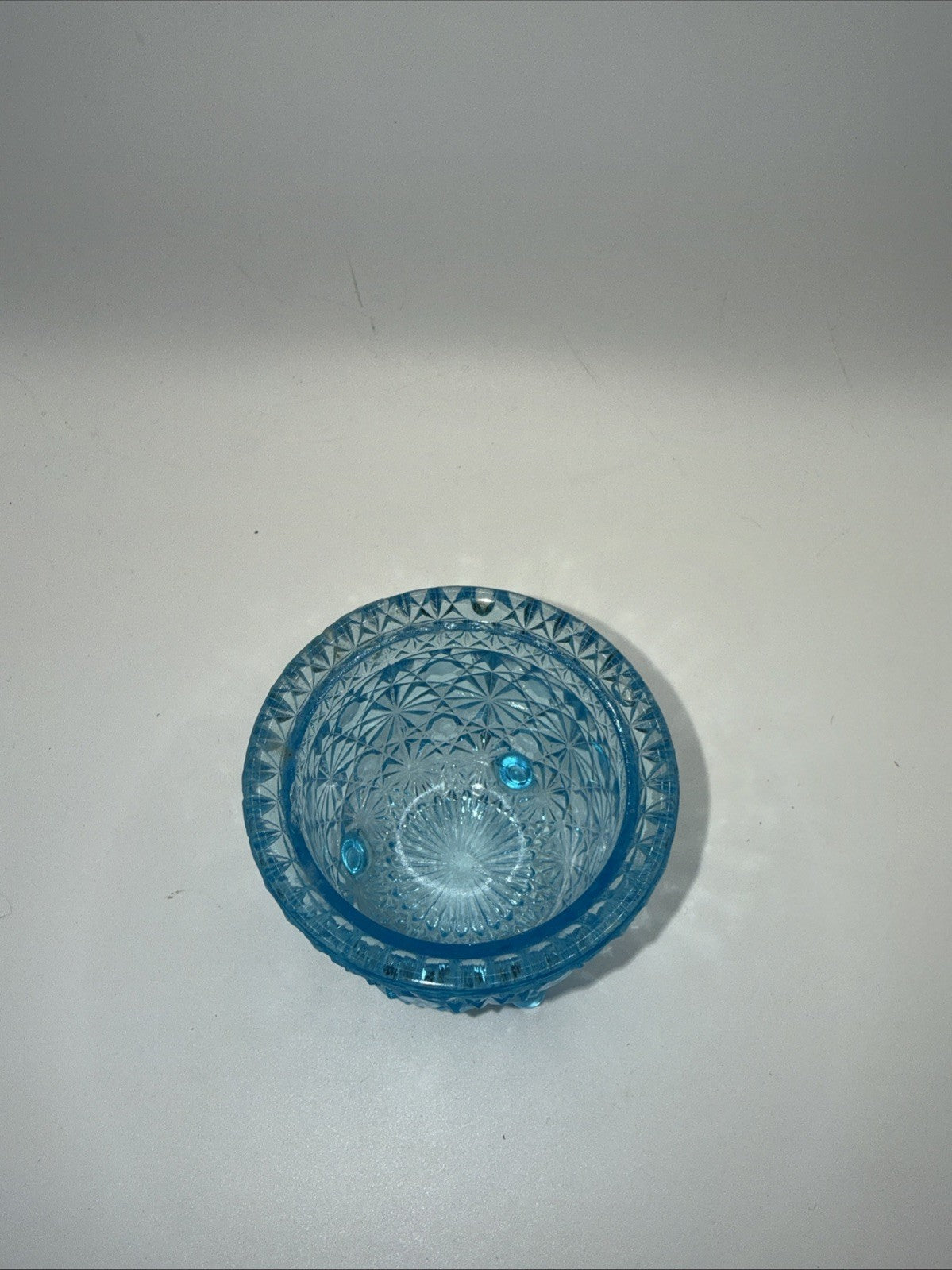 Blue Daisy and Button Footed Salt Cellar Marmalade Bowl