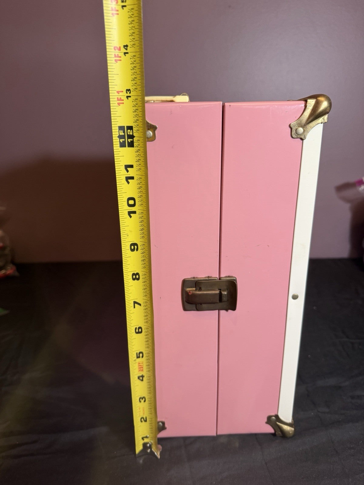 Vintage 1969 Horseman Doll  Pink Doll Steamer Trunk and Vintage Doll Clothes