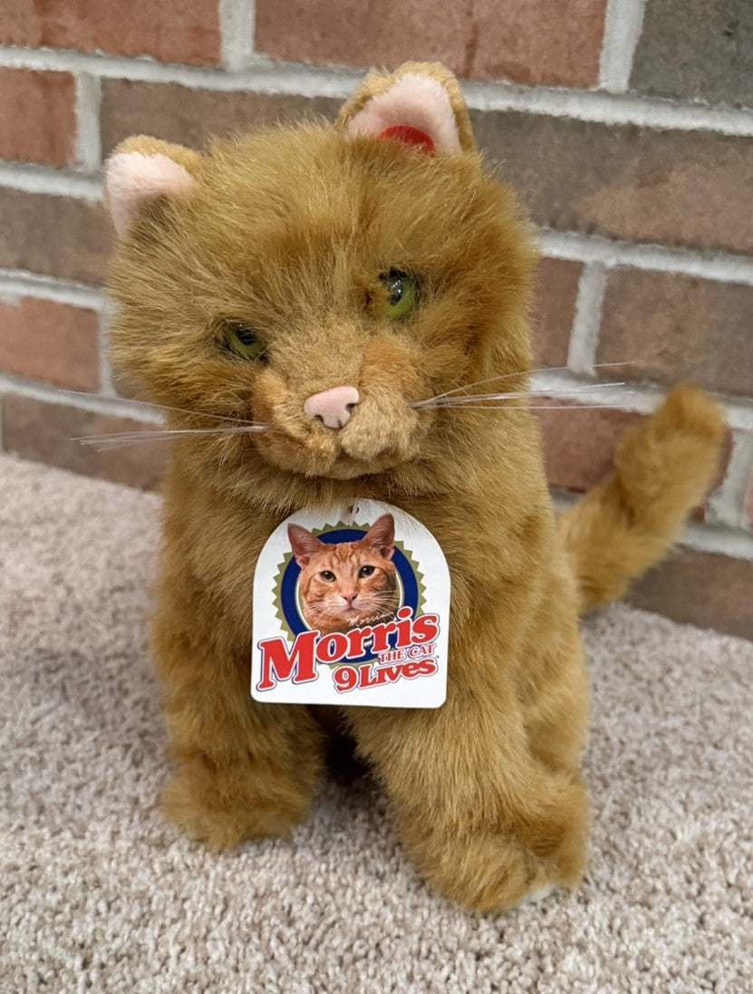 Vintage Morris the Cat 9 Lives Plush Toy 2000 Stuffed Talks Sound NEEDS BATTERY