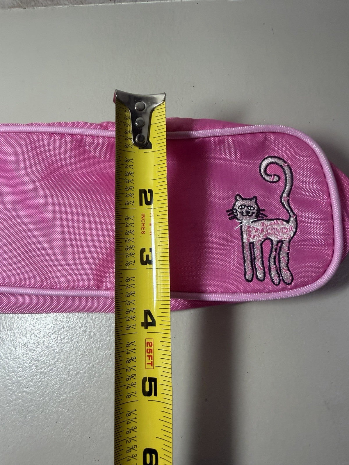 NWT Lillian Vernon Pink Leopard Cats Pencil Case Cosmetic Bag Lot of 2 Zip Pouch