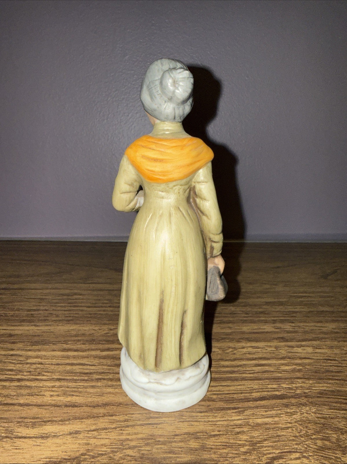 Vintage Frankel Ceramic Figurines Old Couple Hand Painted Pair Woman Man 7"