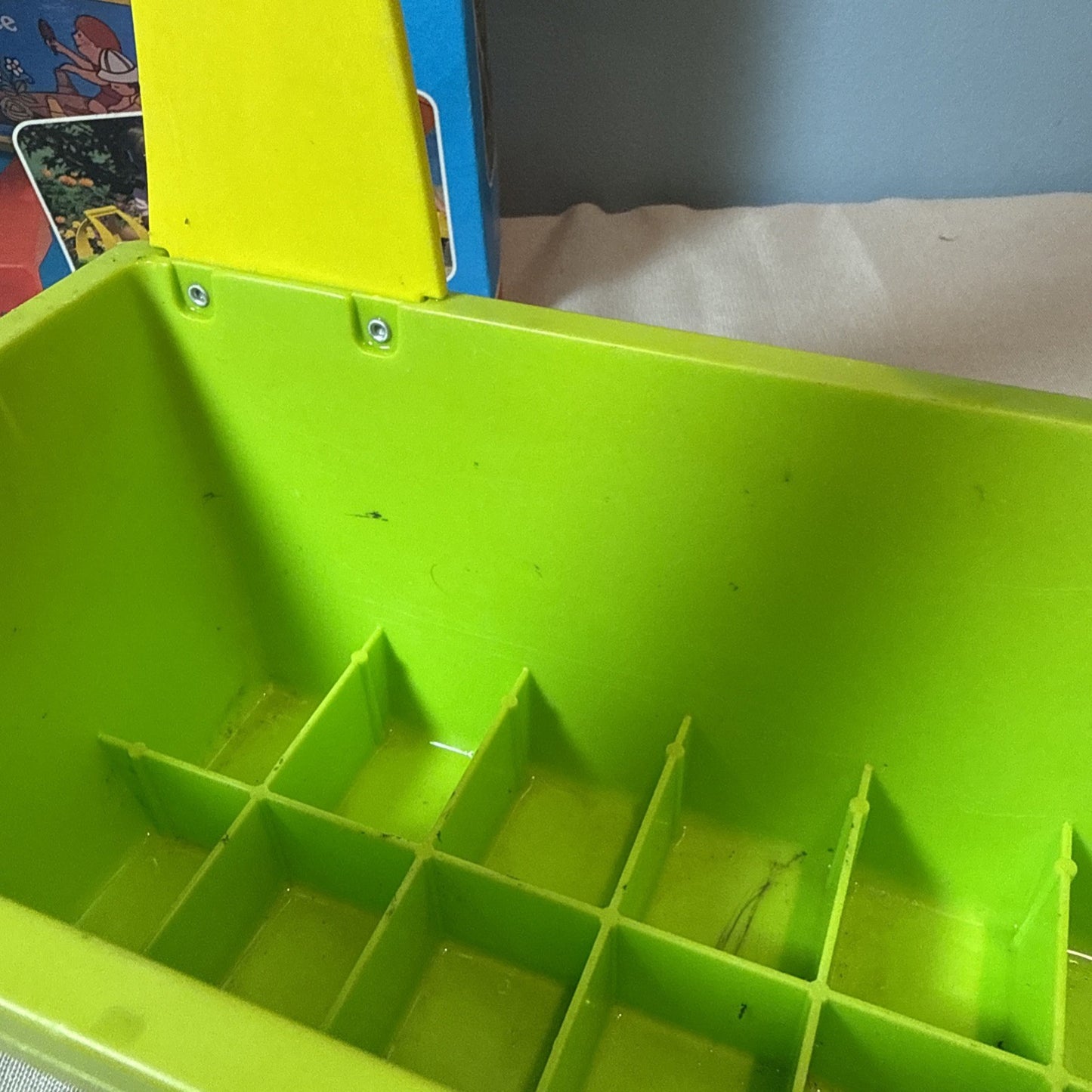 Vintage 1981 Fisher Price Garden Set 112 Playset Box Incomplete Replacement Part
