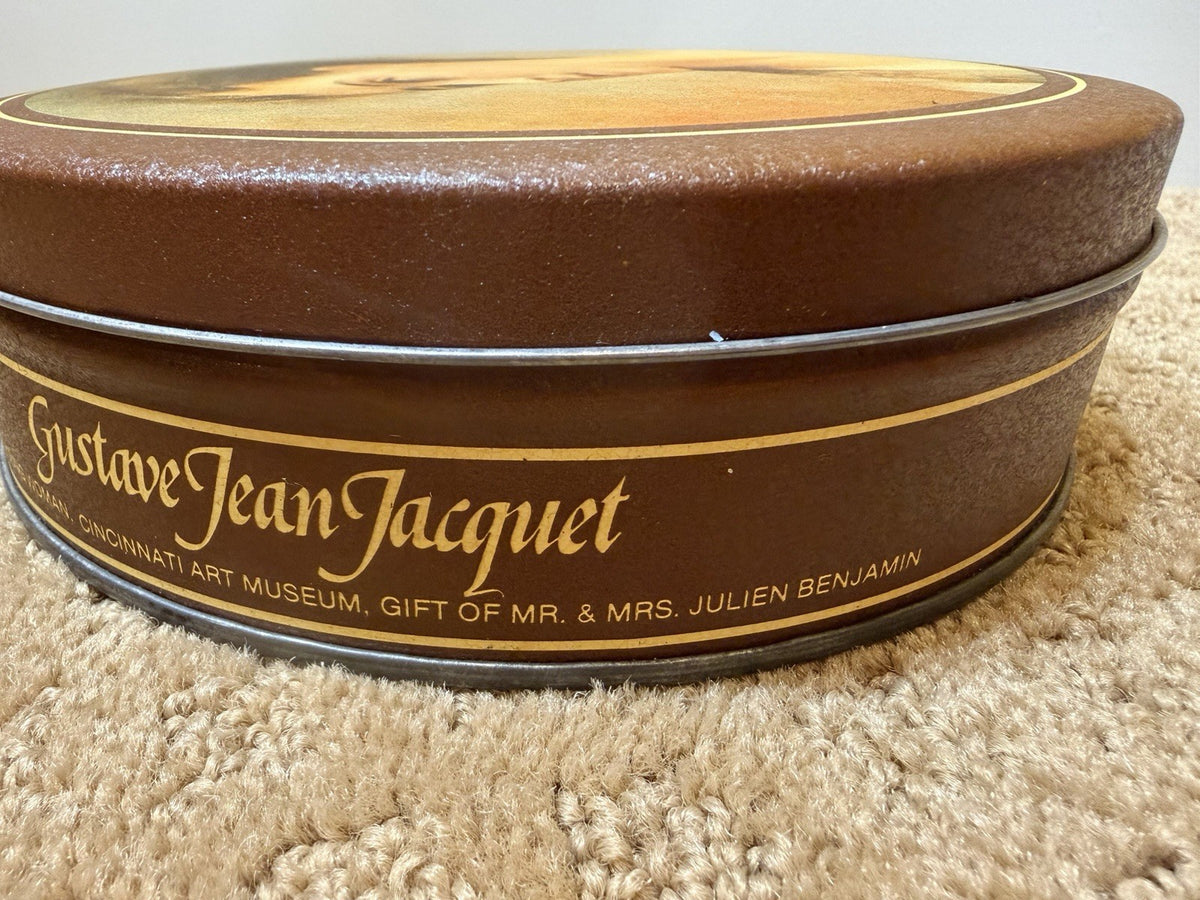 Gustave Jean Jacquet Cincinnati Art Museum Portrait Vintage Round Cookie Tin Art
