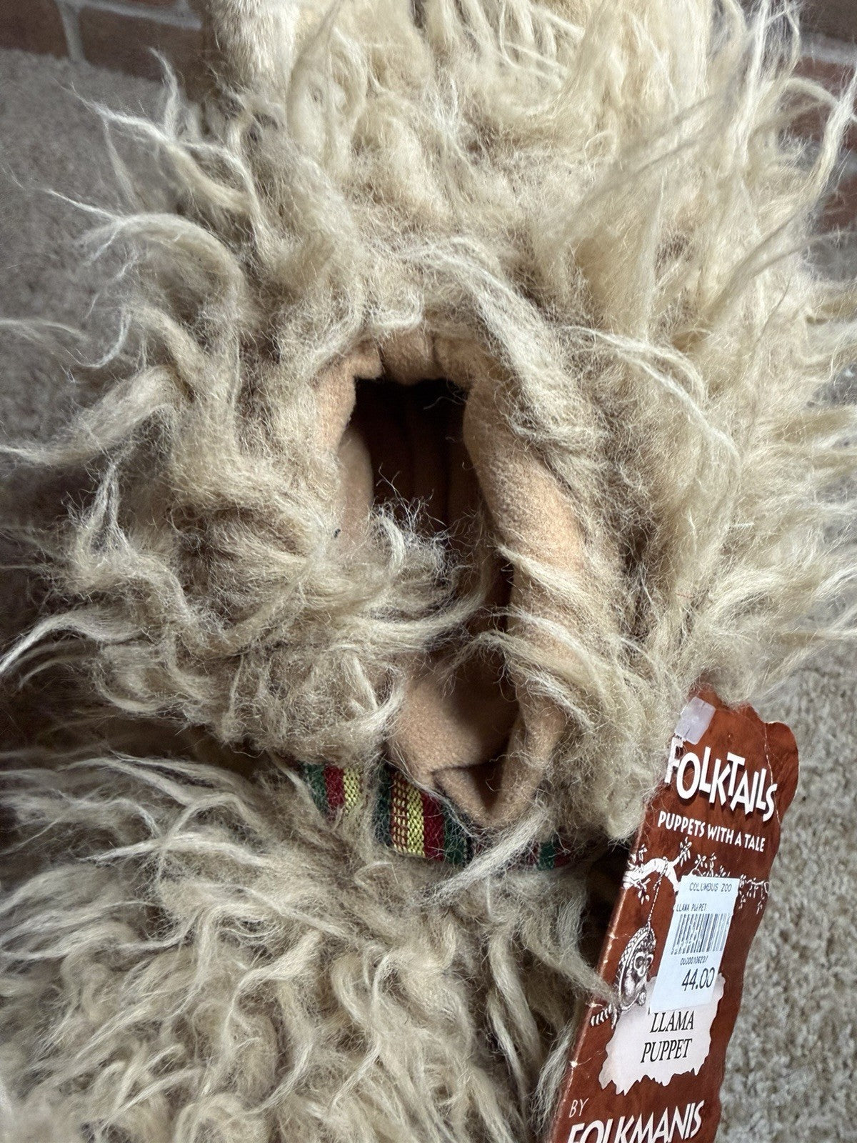 Folkmanis FolkTails Llama Hand Puppet 17" Plush Storytelling Toy Hang Tag