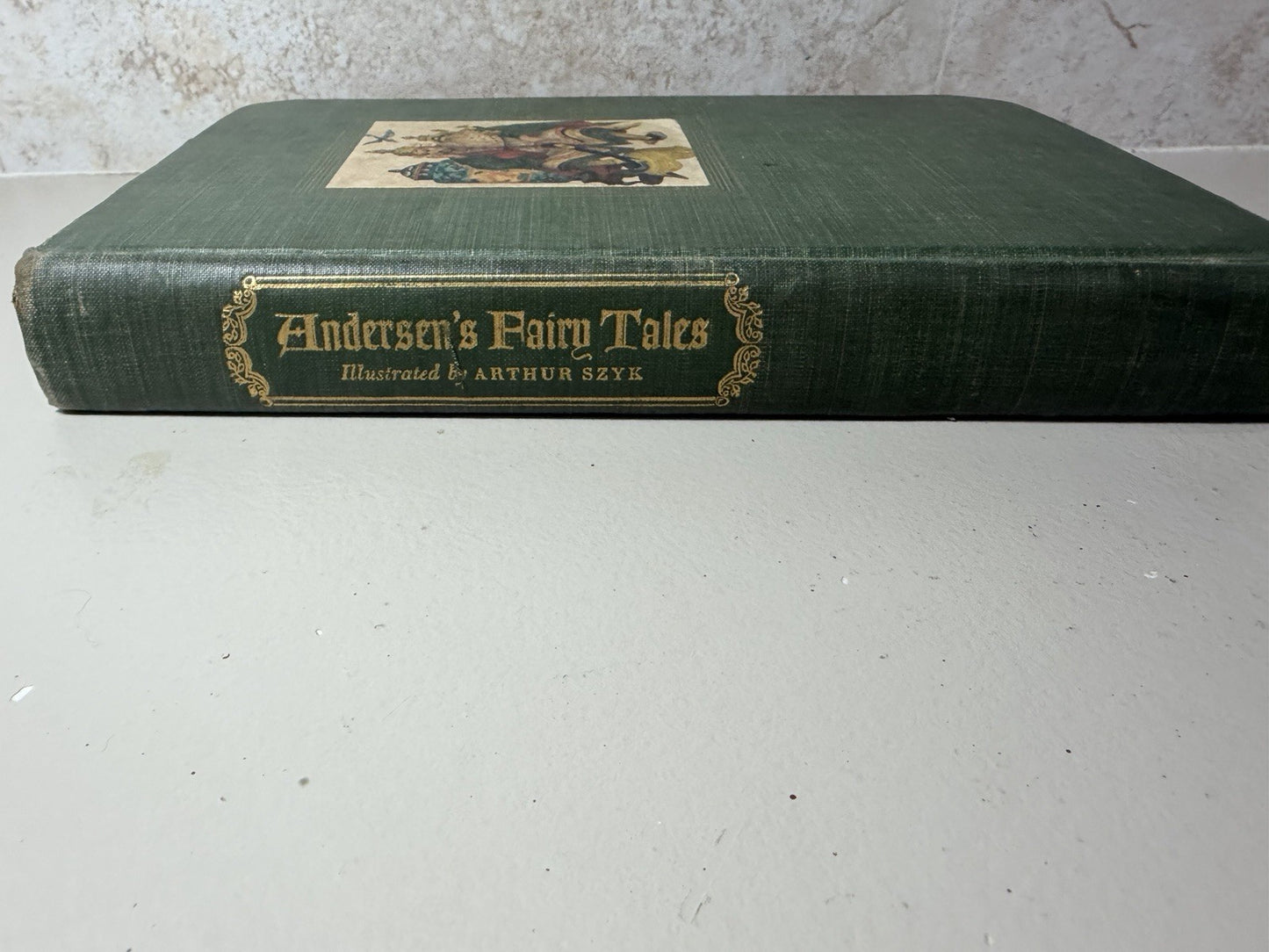 Vintage Grimm & Andersens Fairy Tales Book Lot 1945 Grosset & Dunlap Illustrated