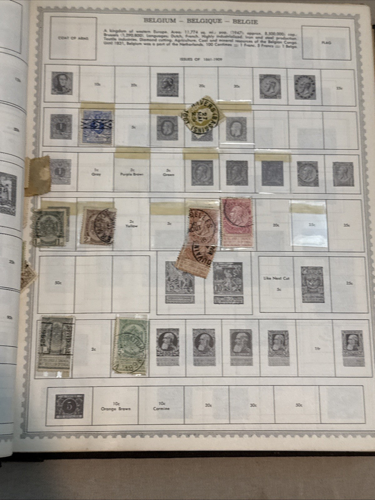 Worldwide Stamp Album Collection Comprehensive Many Stamps Canceled Mint Vintage