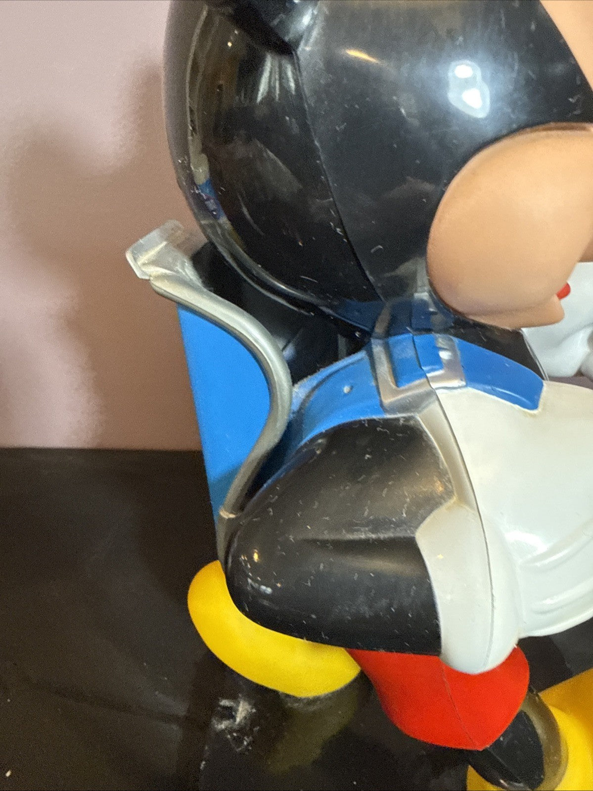 Vintage 1986 Tyco Mickey Mouse Telephone Blue Backpack 14 Inch No Phone