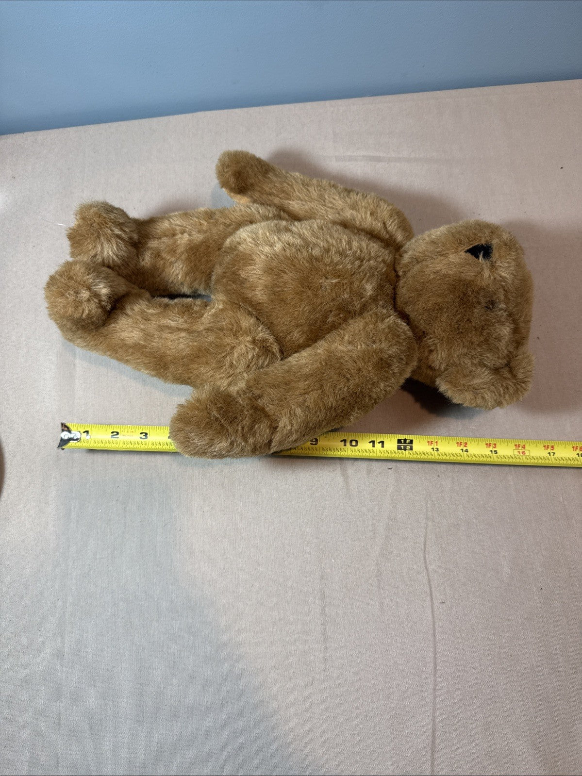 Vintage Vermont Teddy Bear Fully Jointed Plush Bear 16 Inch 1990s Brown