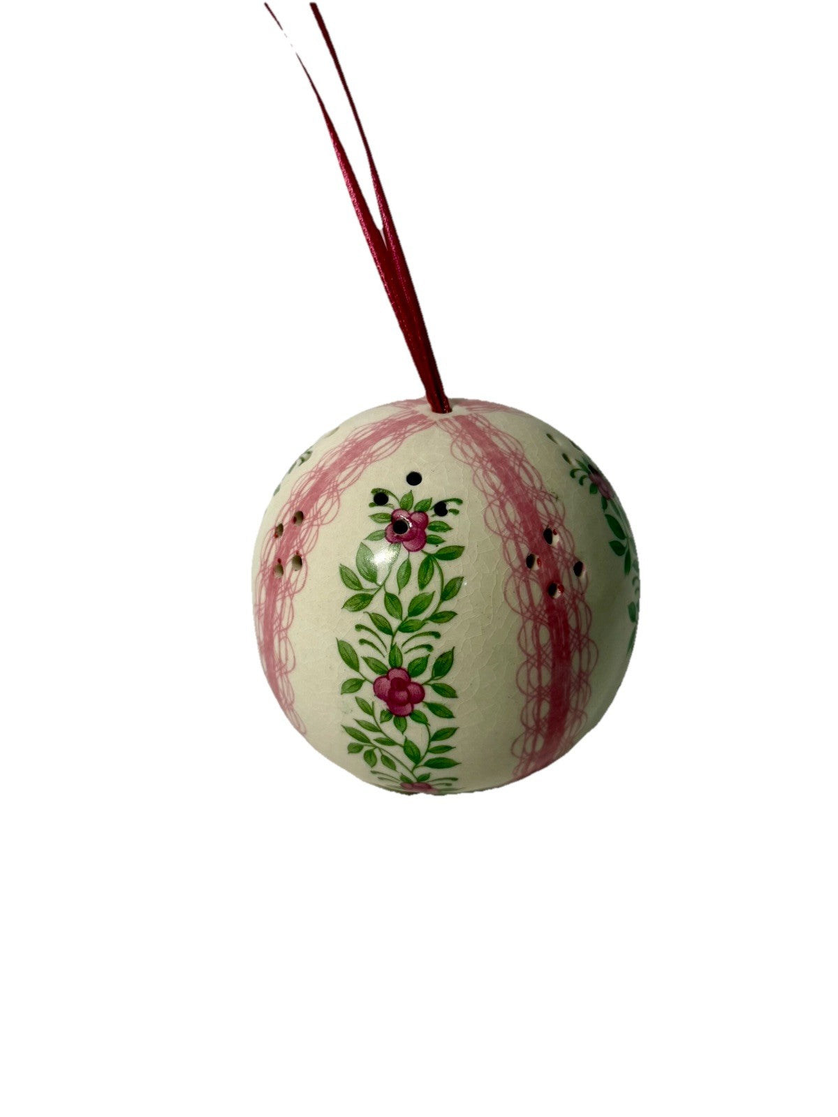 Vintage Andre Richard Sachet Pomander Hanging Ornament Porcelain 3 Inch