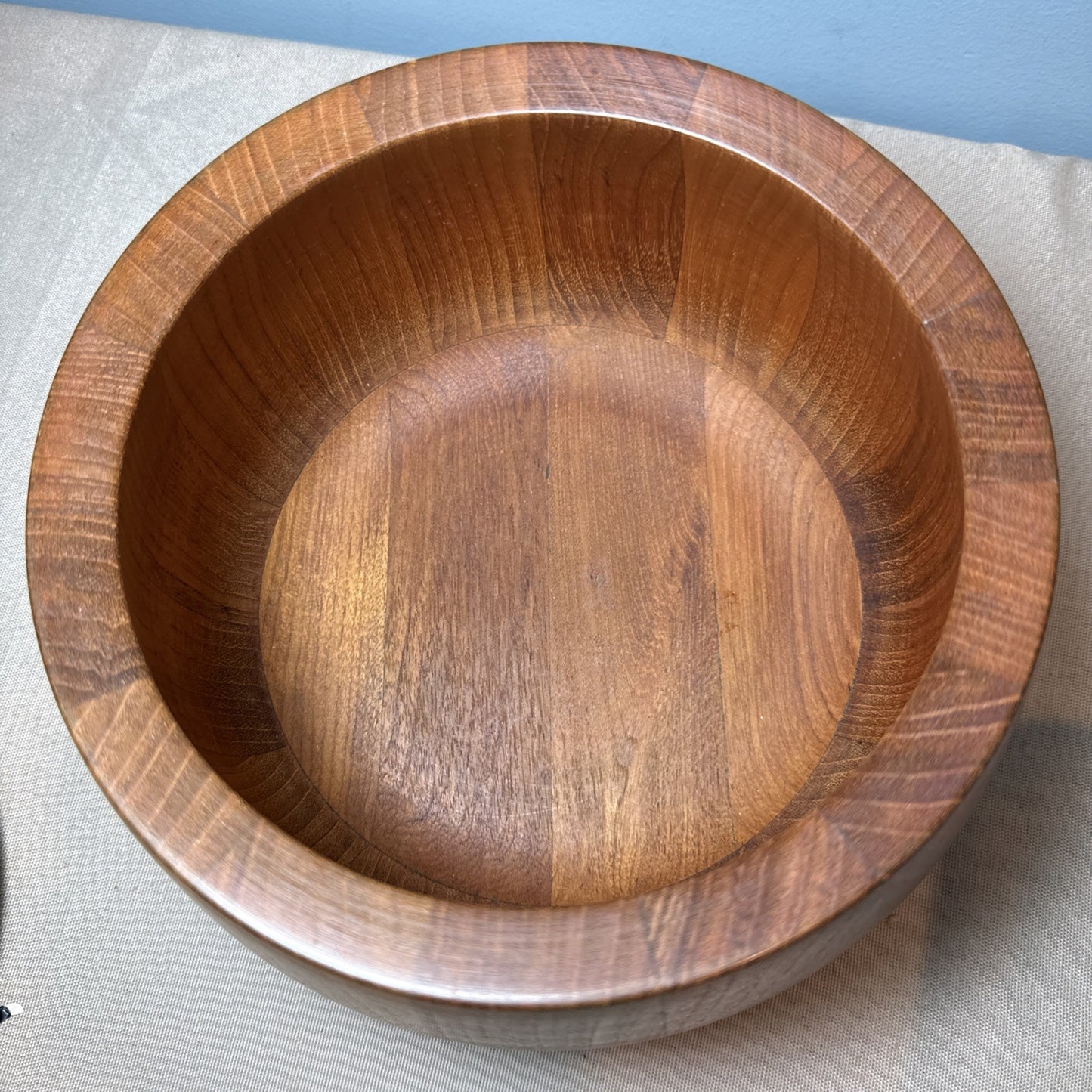 Dansk Jens Quistgaard Staved Teak Salad Bowl 6 Inch Mid Century Modern Vintage