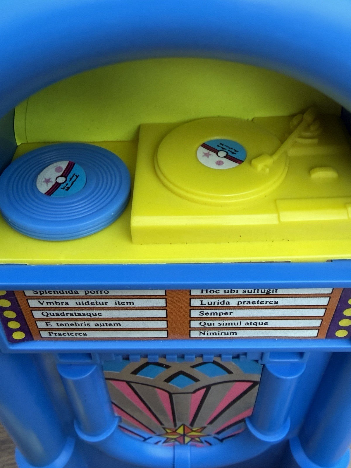 Vintage 1987 Mattel Barbie "Snack Time" Blue Jukebox Mattel Tabletop Speakers