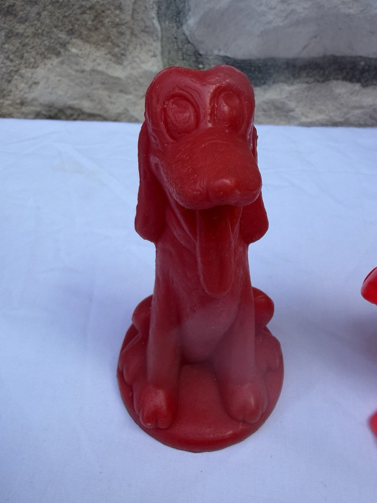 Vintage 1971 Disney Mold A Rama Pluto Figure Red Plastic Marx Donald Duck Mold