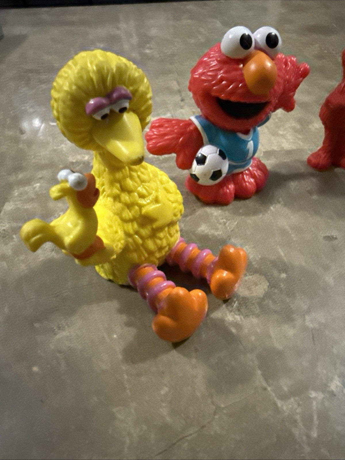 Vintage Sesame Street Characters Mini-Figures Big Bird Oscar Elmo Zoe Lot Of 7