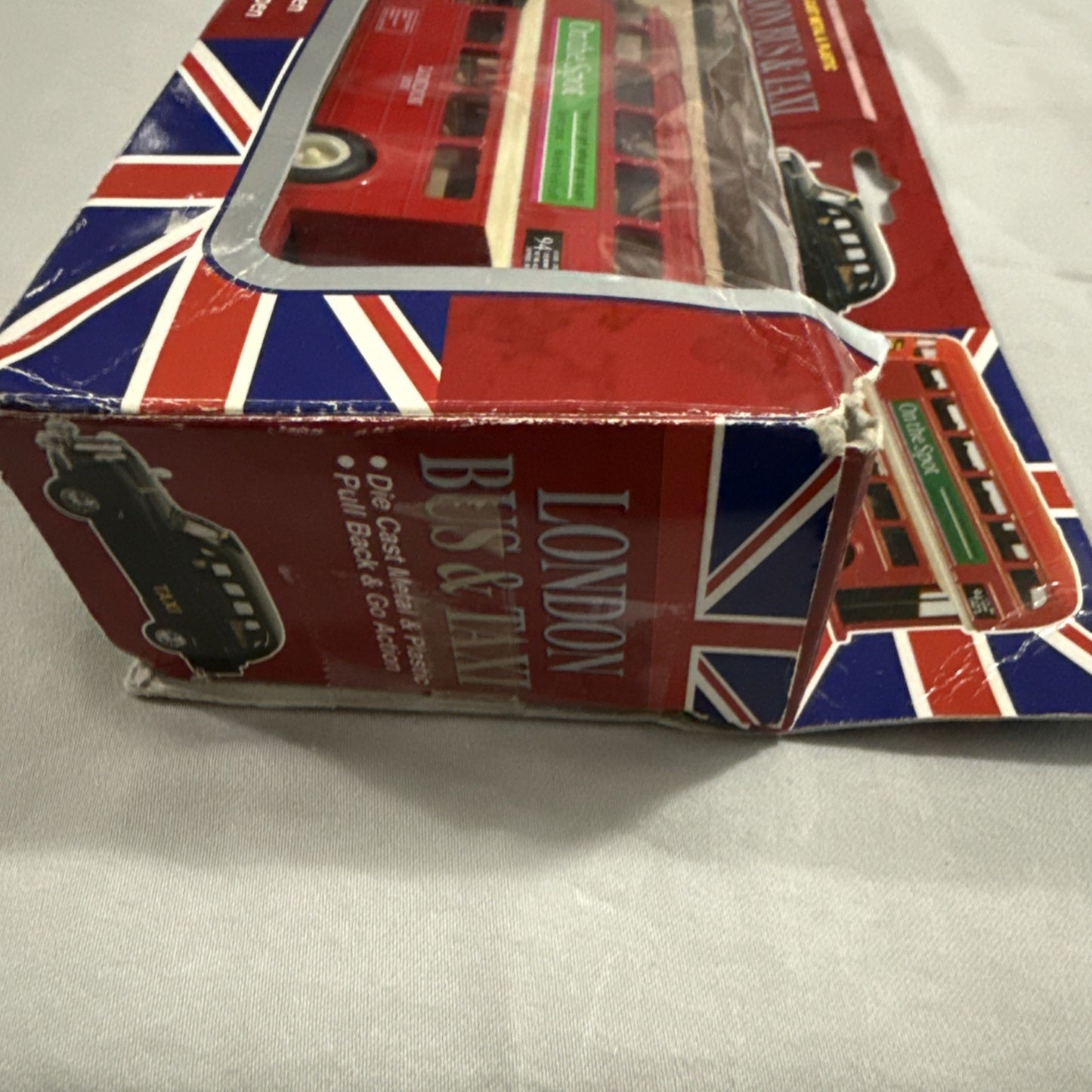 Welly London Bus Taxi Pull Back Diecast Set TH99930 2G New In Box