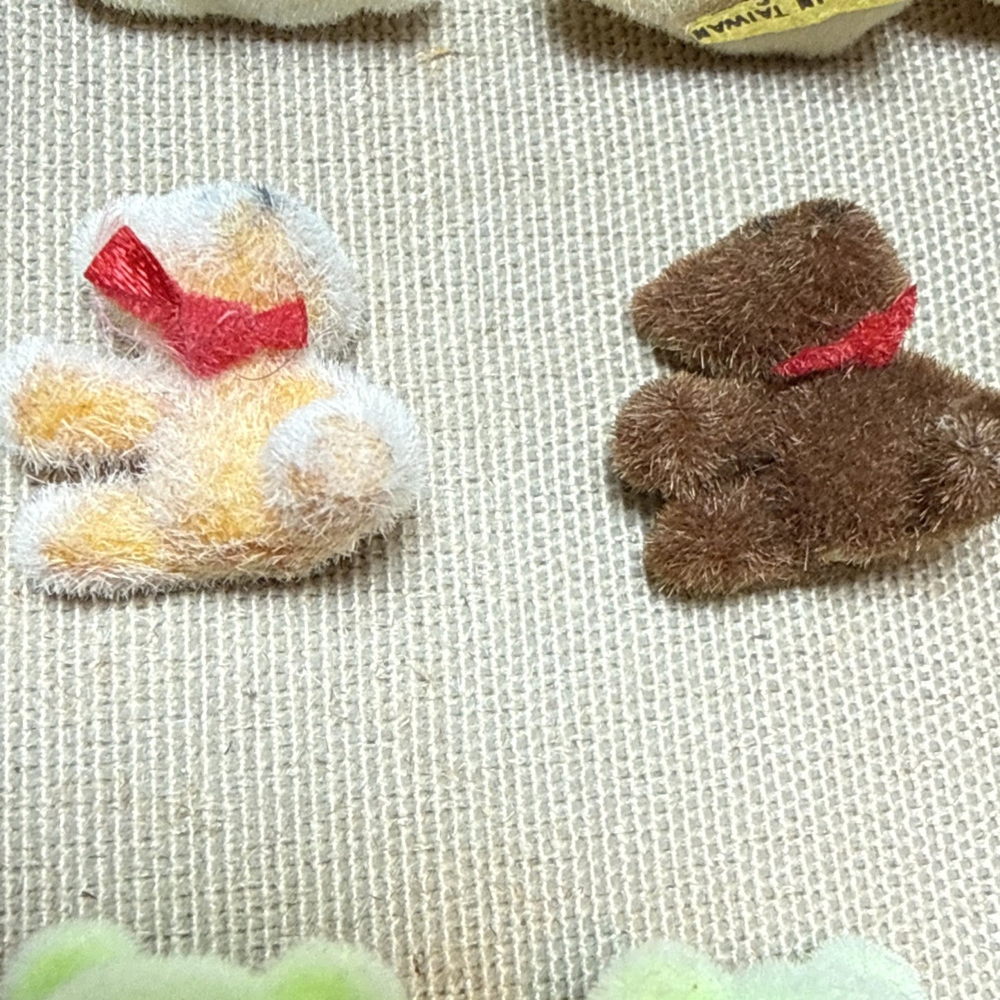 Vintage Miniature Flocked Animal Figurine Lot of 12 Bears Bunnies Fuzzy Figures