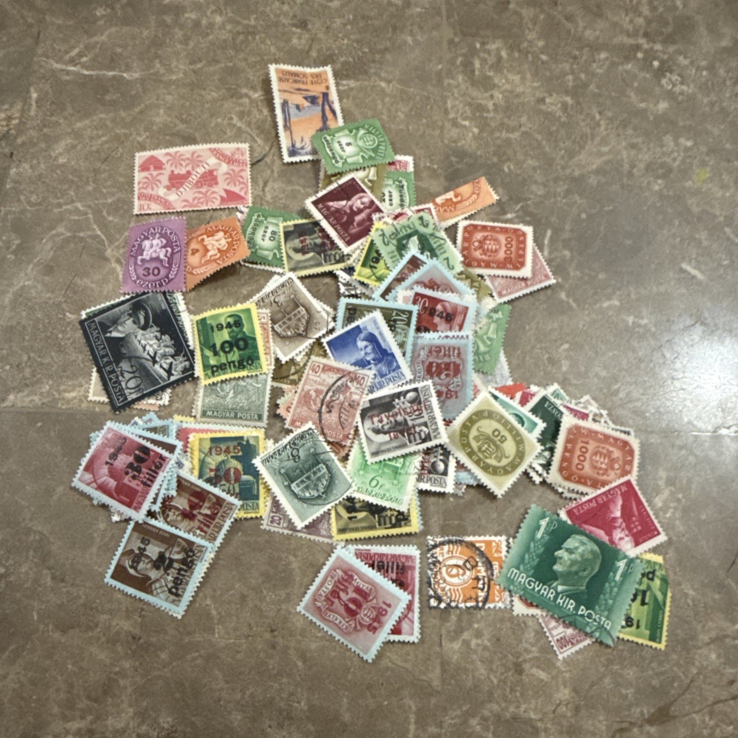 Vintage 1948 The Adventurer Stamp Album Around the World with Stamps Lot