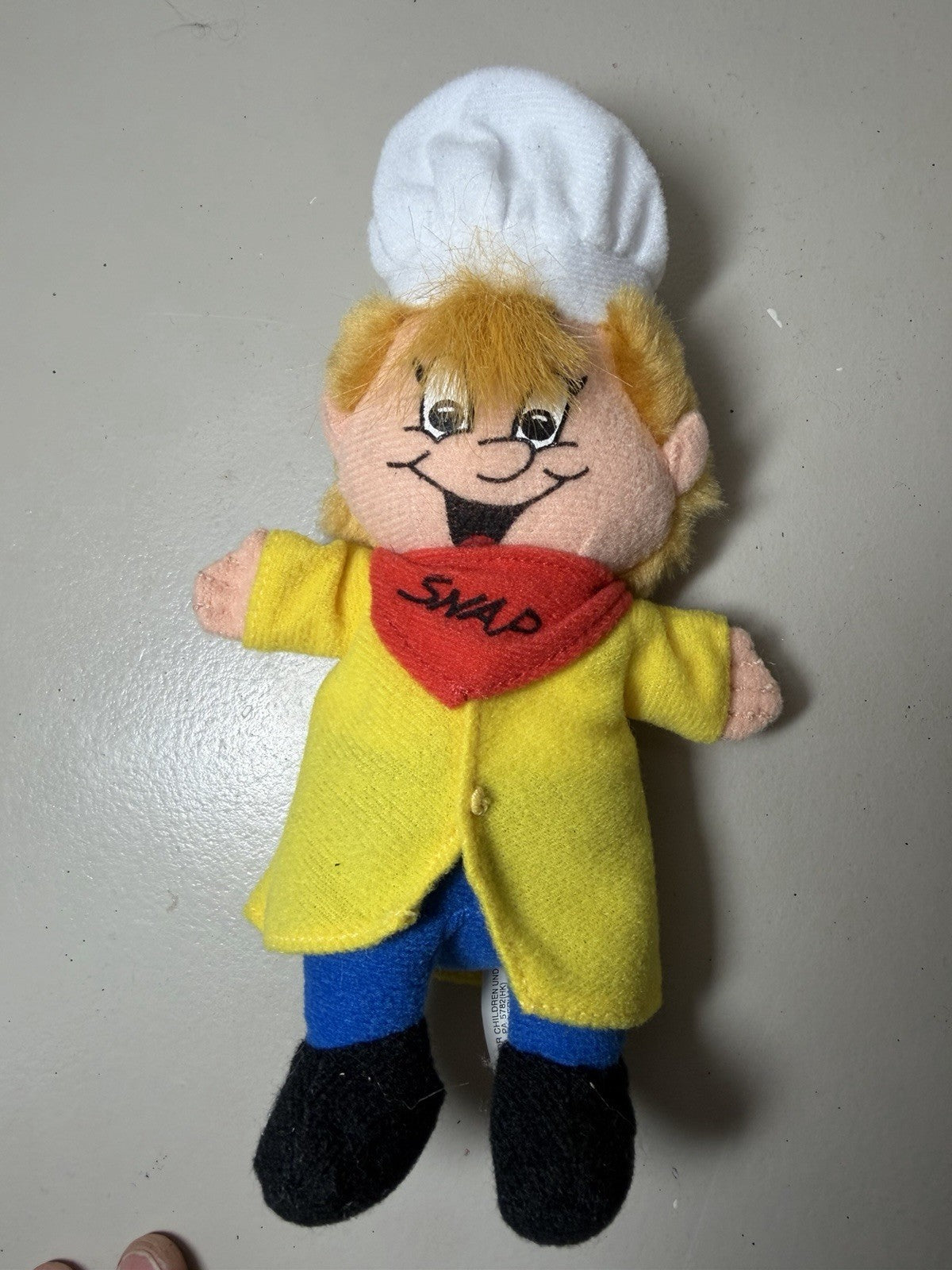 Vintage 1997 Snap and Pop Rice Krispies Cereal Mascot Plush Set of 2 Toys