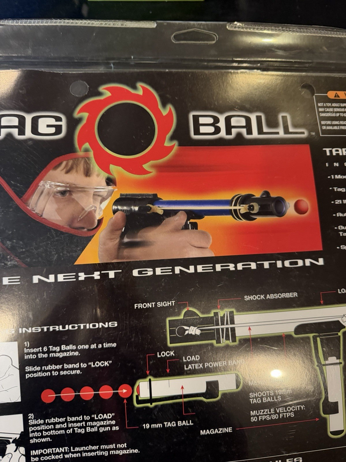 Vintage Parris Tag Ball Target Set Model 4800 Indoor Outdoor Shooting Game Toy