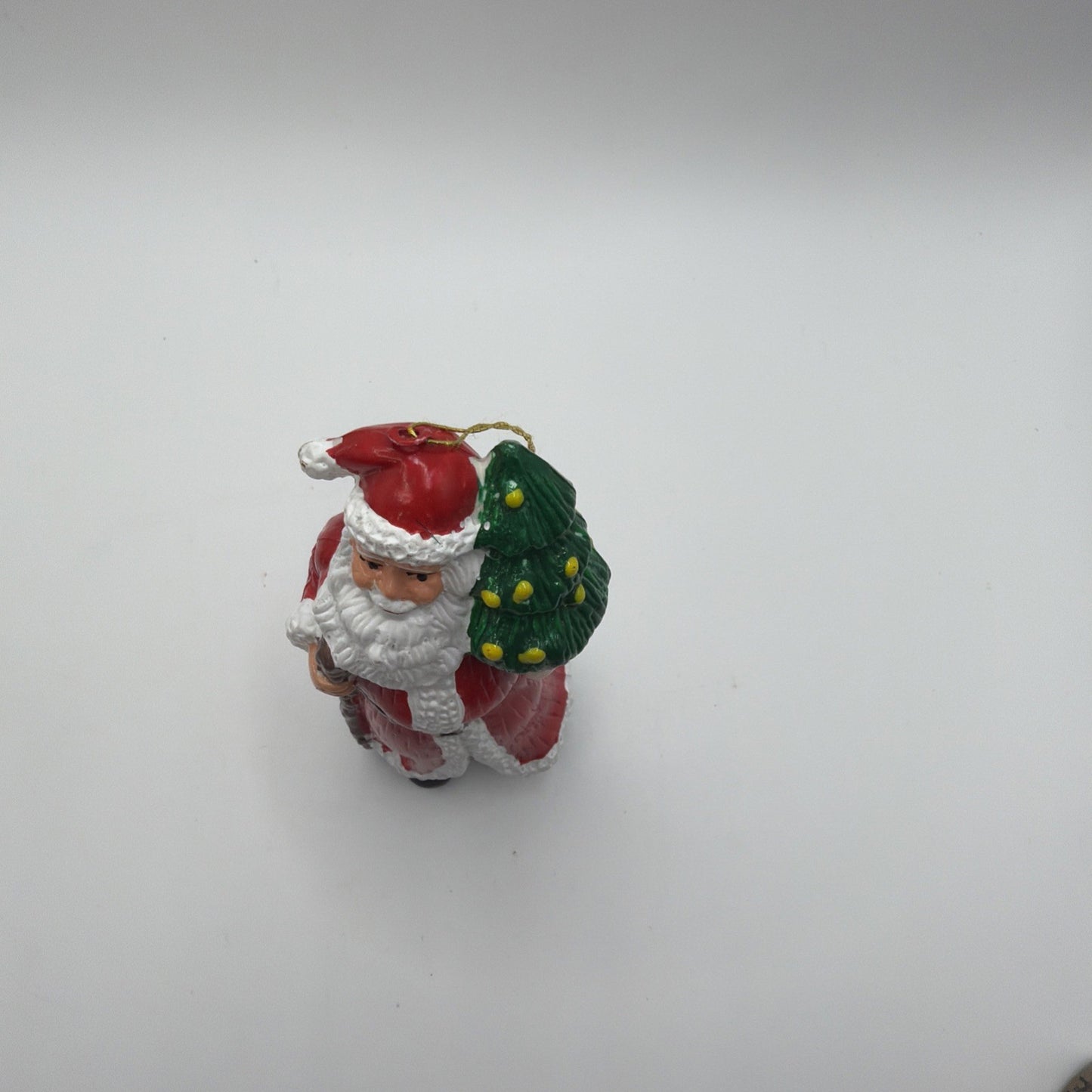 Vintage Santa Claus Ornament Christmas Plastic 4 Inch