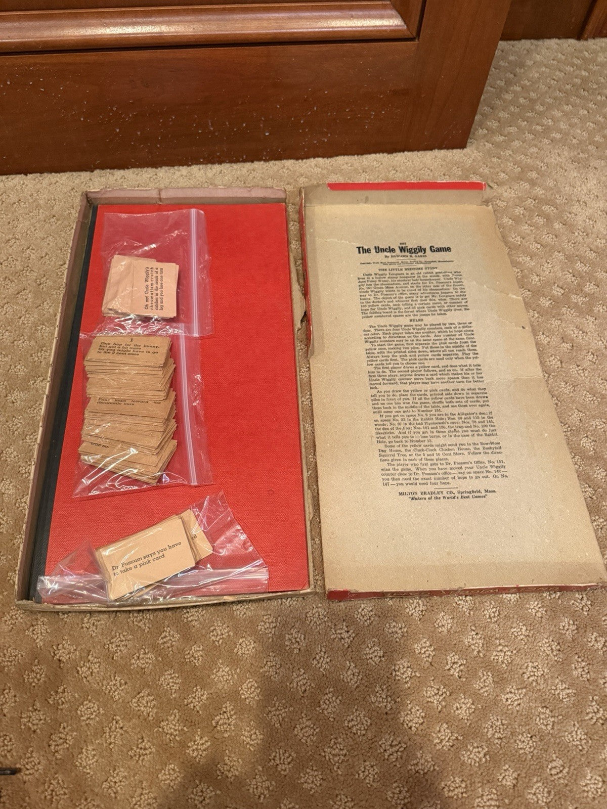 Vintage 1940s Uncle Wiggily Milton Bradley 4817 Complete Card Deck Board Box Set