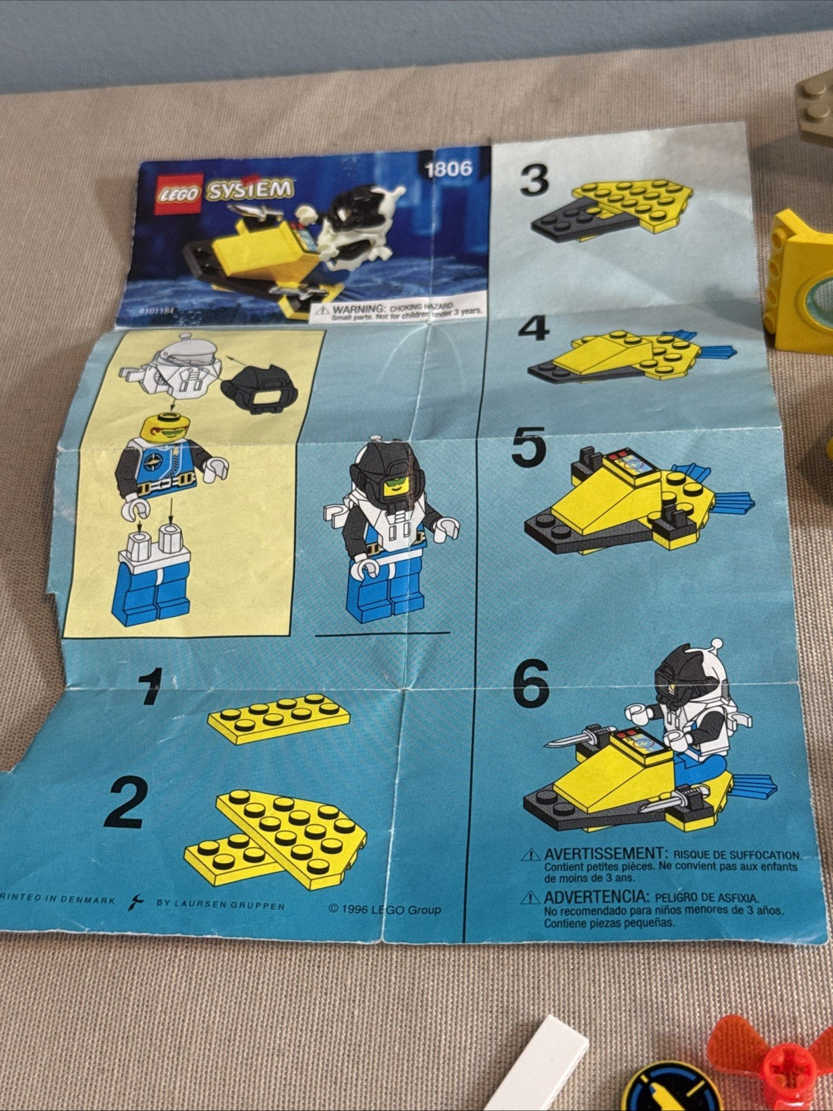 LEGO Deep Sea Lot: 60221 Diving Yacht, 1806, Manuals, 3 Minifigs, 4 Animals
