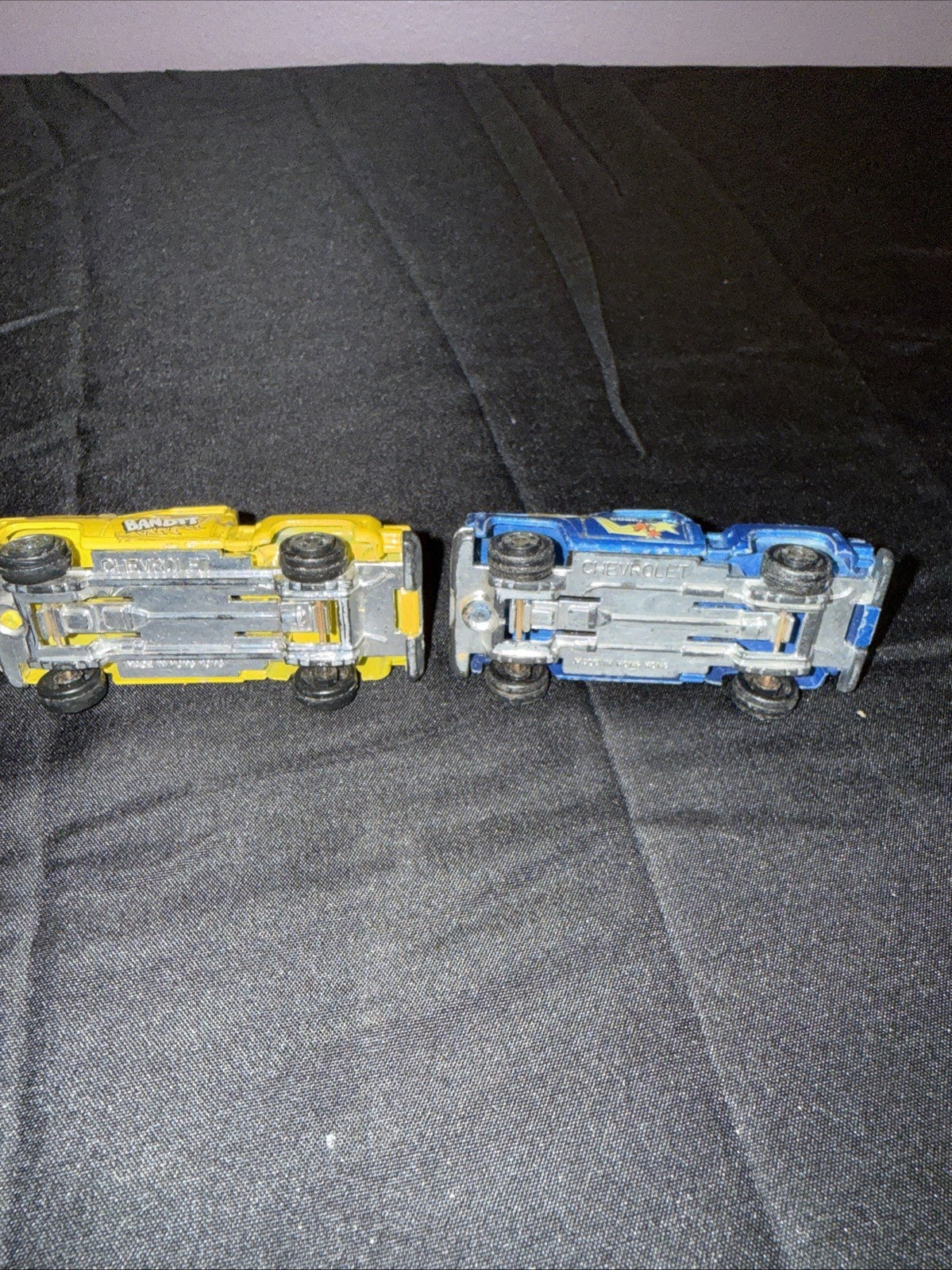 Lot Of 2 Vintage 1980s Chevrolet Sidestep Trucks Yellow Bandit Blue Cosmos