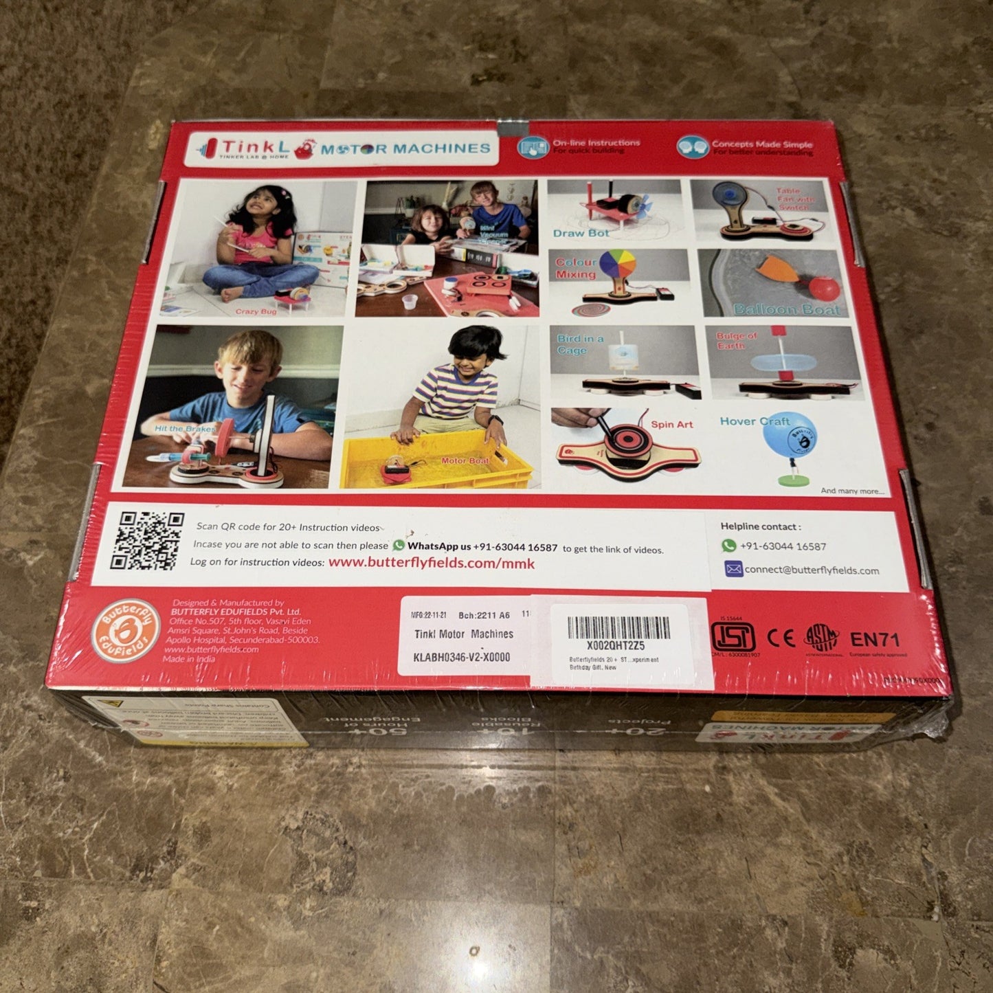 Butterfly Edufields STEAM Kit 25 Projects Electric Motor Science Set - NEW