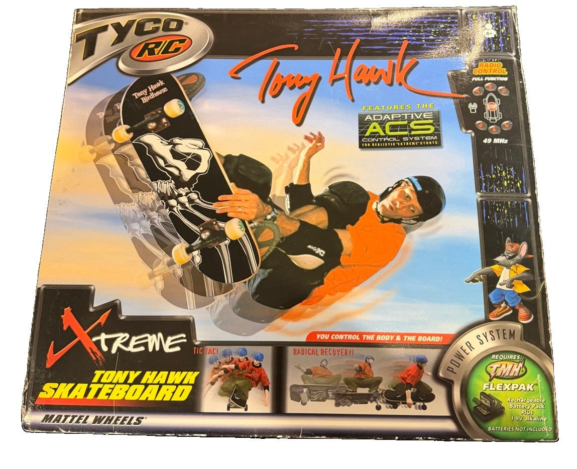 Tyco RC Tony Hawk Xtreme Skateboard Radio Control Toy New in Box 2001 Rare