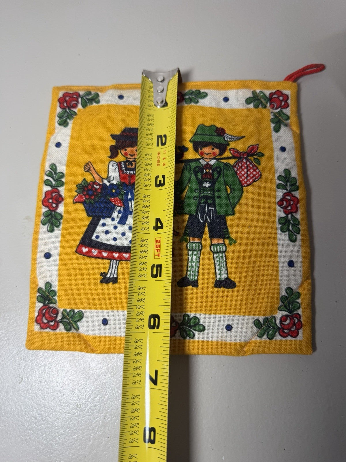 Vintage Art Craft Metal Recipe Box Grandma Recipes Matching Potholder Kitchen