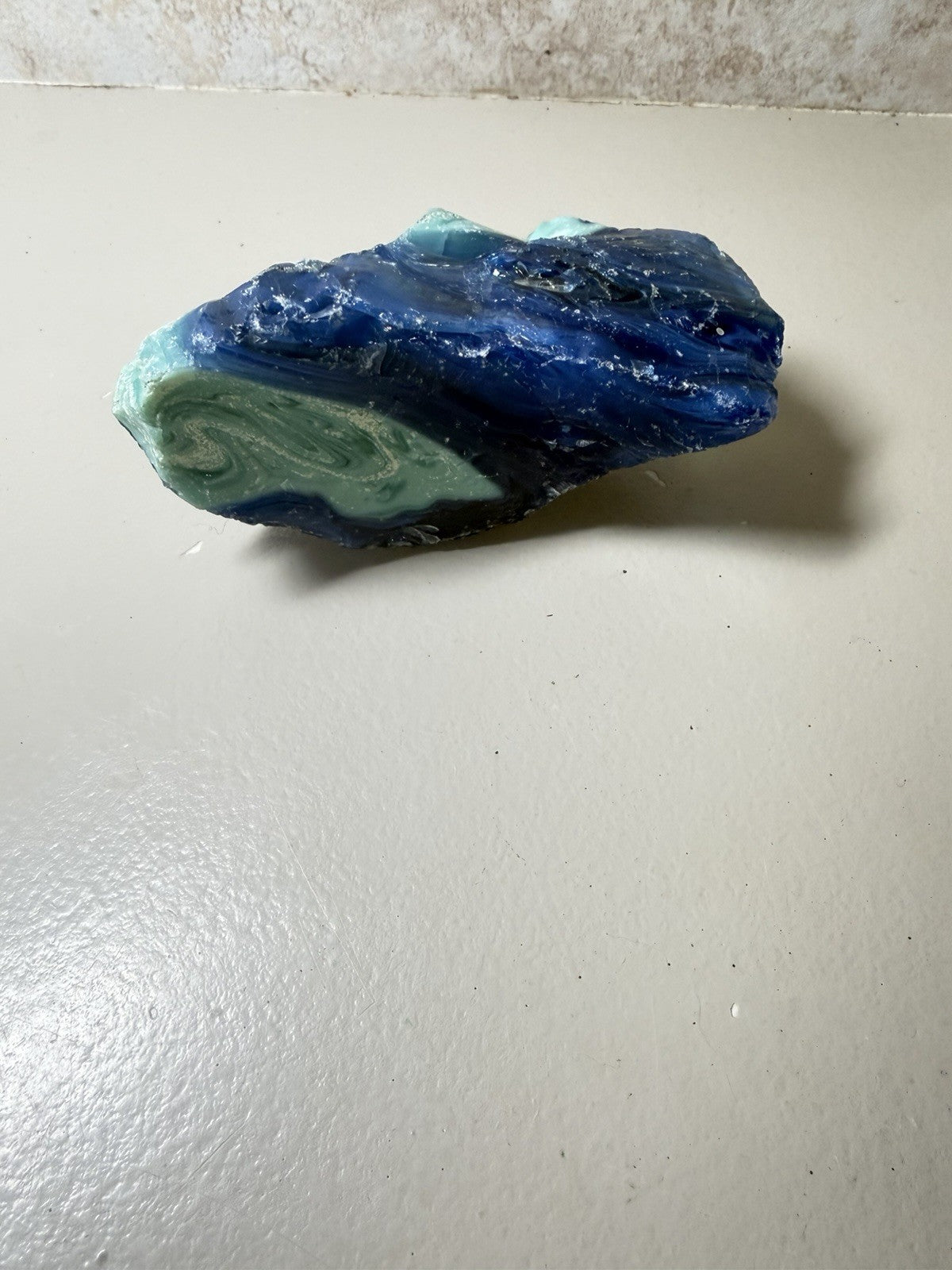 Raw Slag Glass Cullet Chunks Green Blue White Craft Stones Lot of 15 items