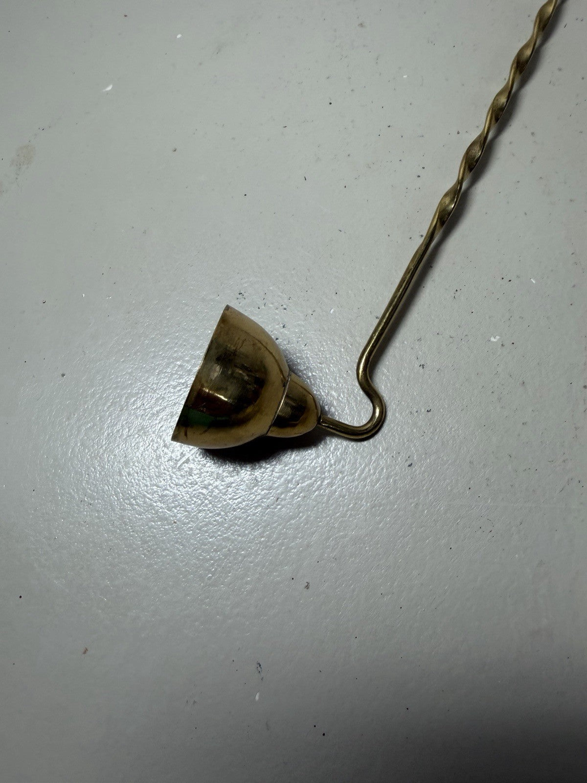 Vintage Solid Brass Wall Mount Match Holder Box Long Handle Candle Snuffer 12"