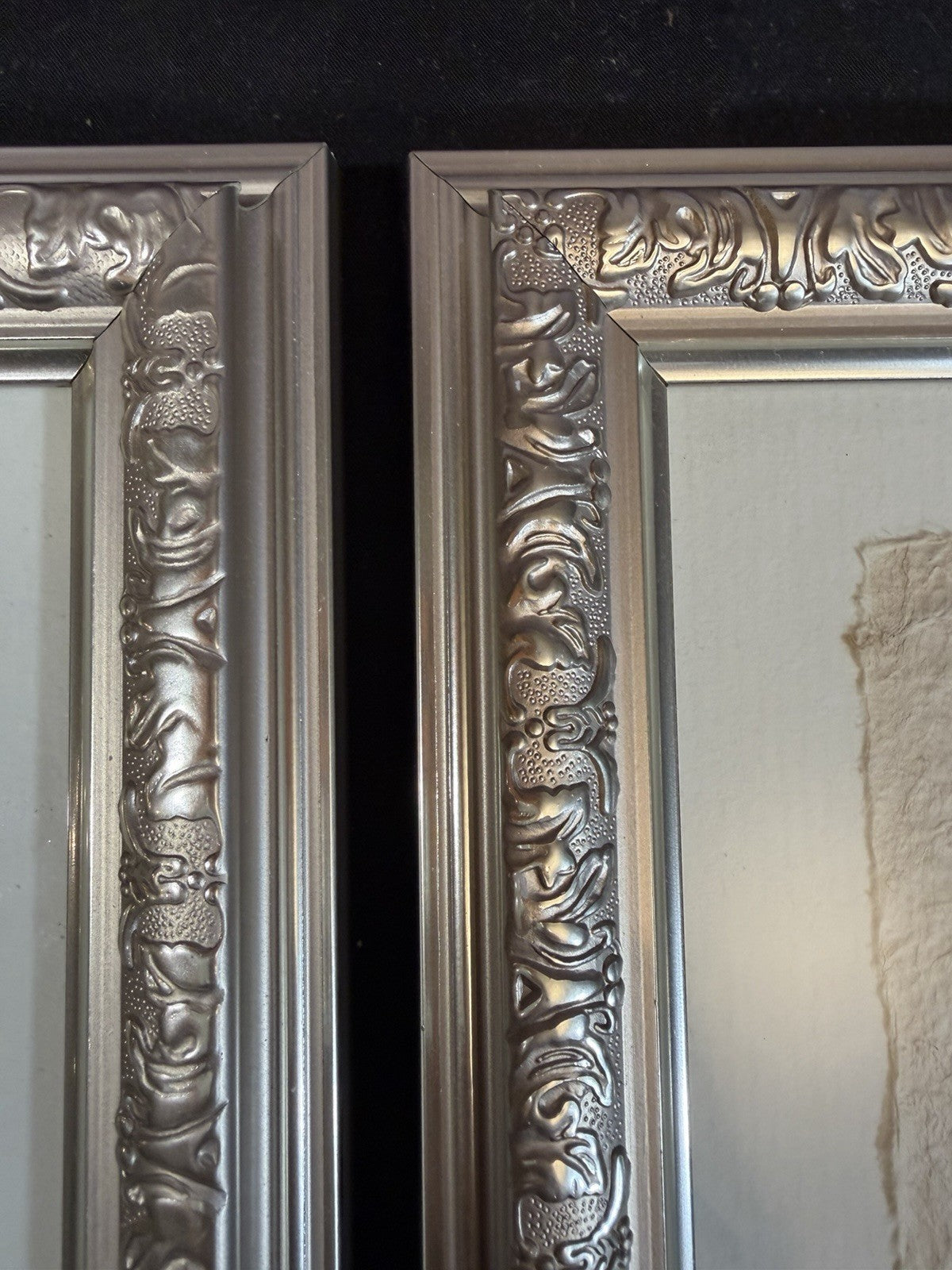 Pressed Flowers Framed Wall Art Signed 8x9 Vintage Botanical Signed Pair