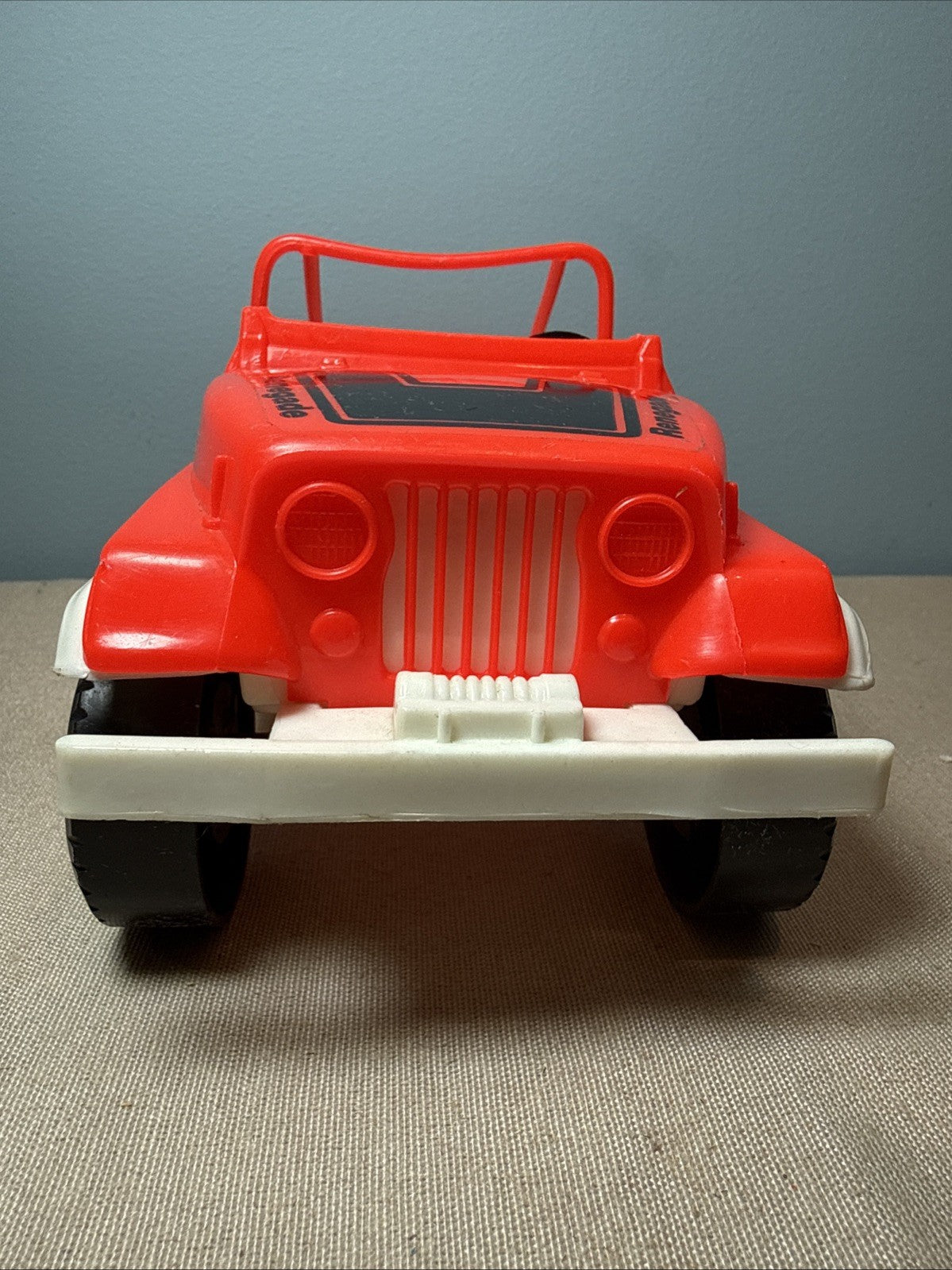 Vintage Gay Toys Red Jeep Renegade Pressed Steel Toy Vehicle 9"