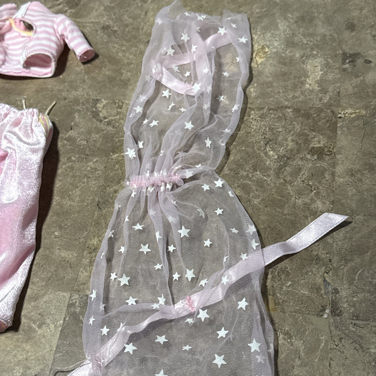 Vintage Barbie Bedtime Baby Pajama Set 2000 Star Canopy Outfit