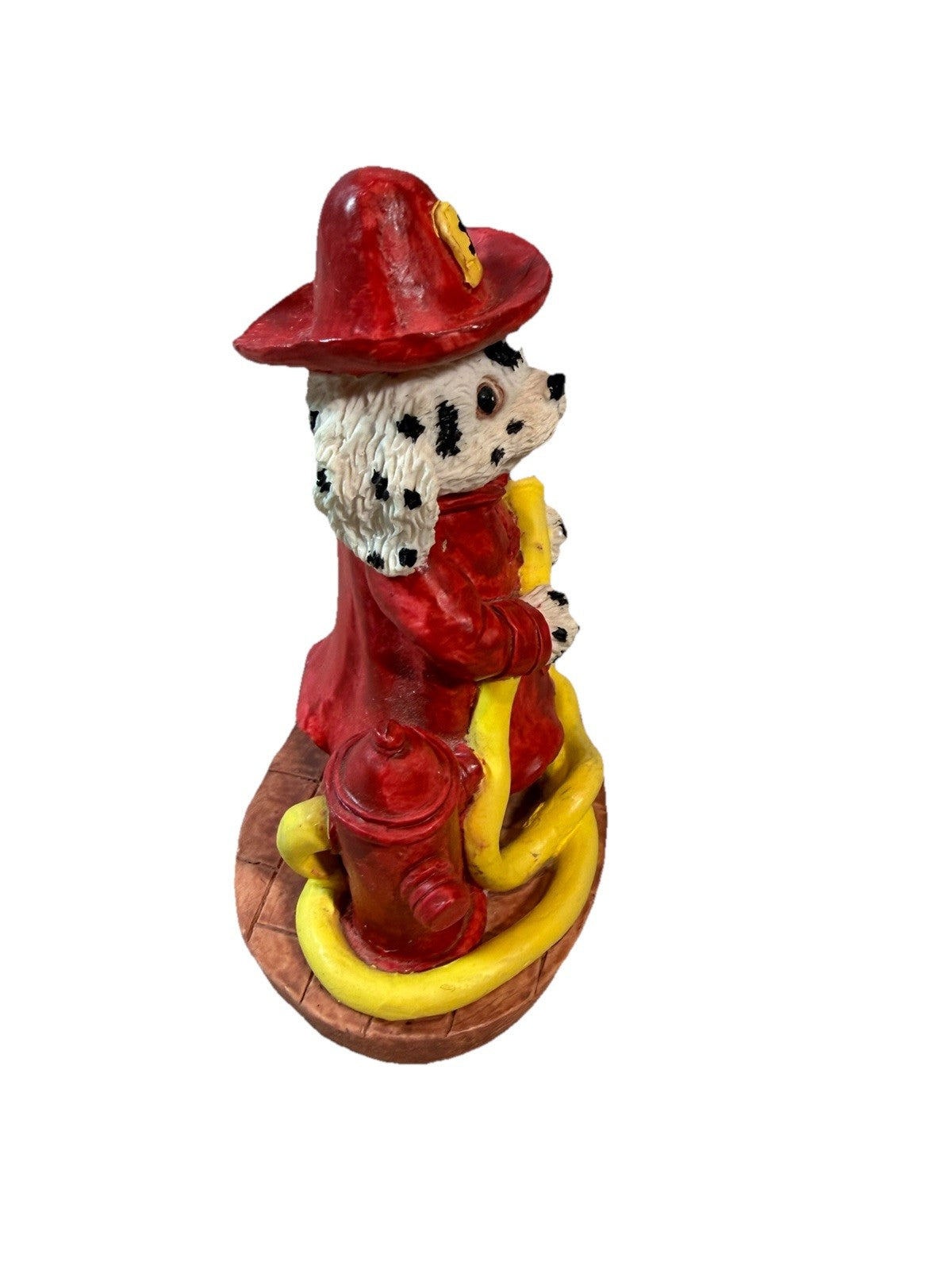 Vintage 1994 Firefighter Dalmatian Figurine Hydrant Hose Trippies