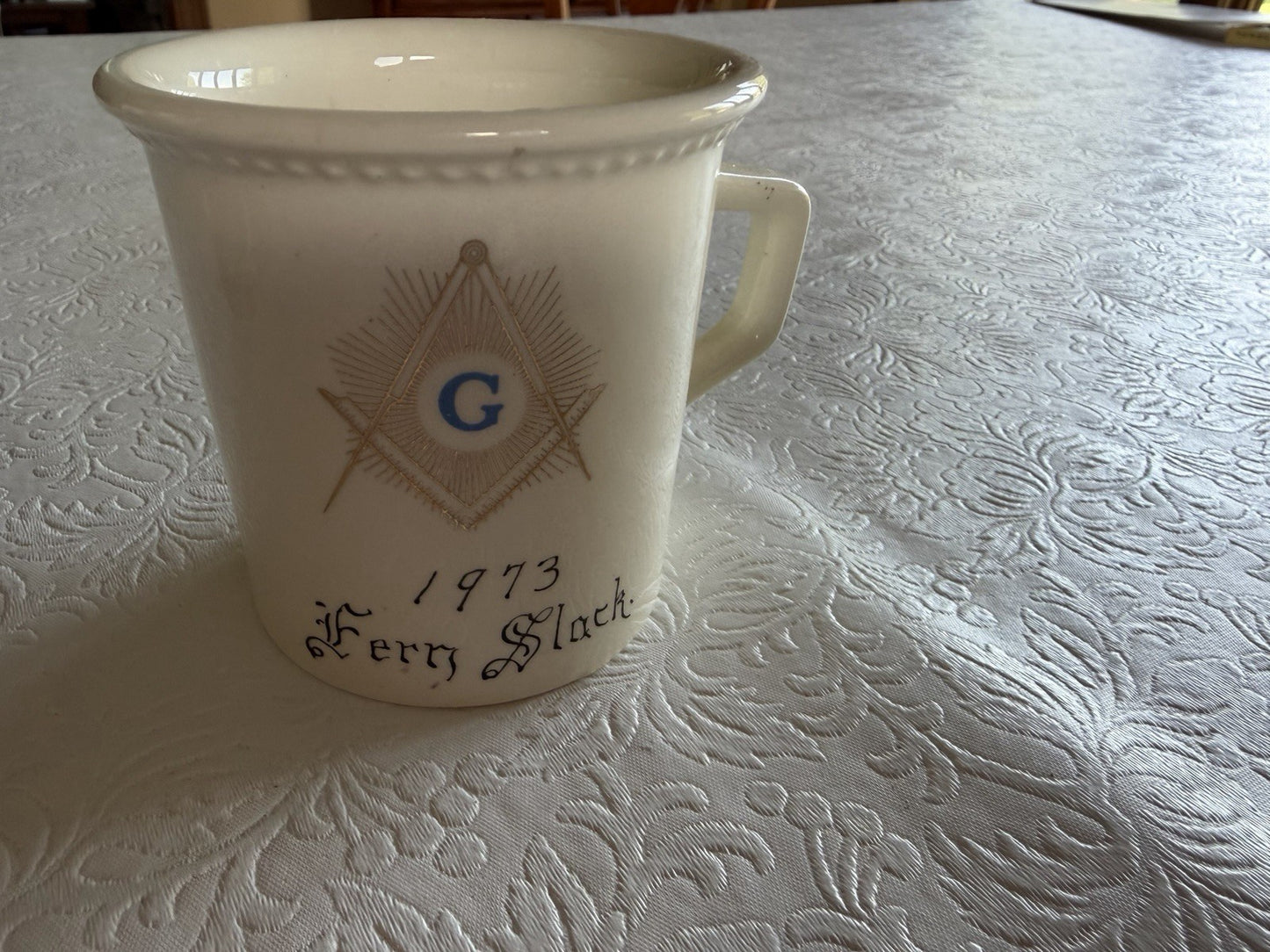 Vintage Masonic Chester Lodge Bible Glass Mug Collectibles Lot Freemason Gift