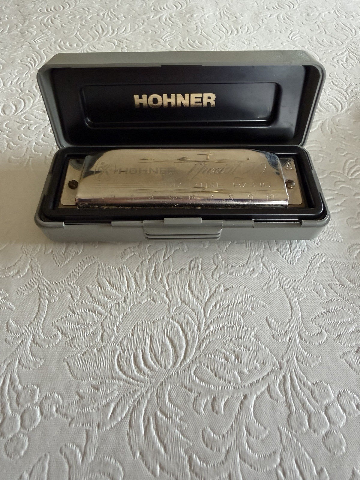 Vintage Hohner Special 20 Marine Band Harmonica Key A Case Germany Plus Kazoo