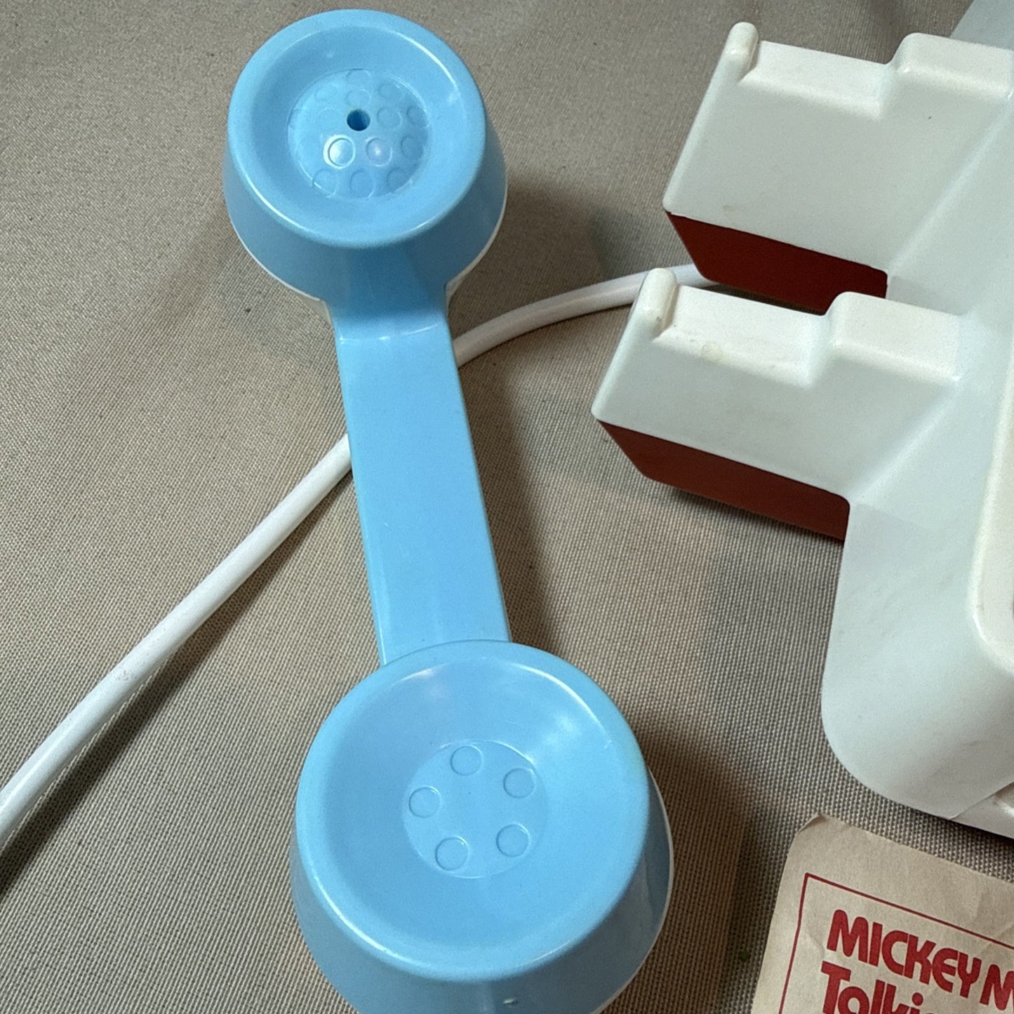Vintage Walt Disney 1970s Hasbro Mickey Mouse Talking Phone - For Parts / Repair